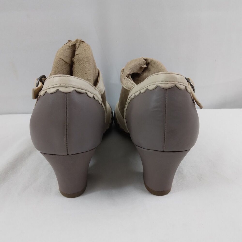 Hotter Women's 'Vivienne' Taupe T-Strap with French Heel Shoes Size UK 4 US 6 - Picture 8 of 13
